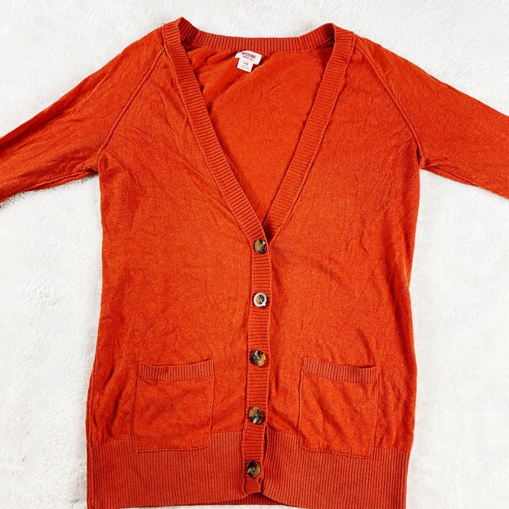 Target Mossimo Supply Co. Burnt Orange Cardigan Size Large